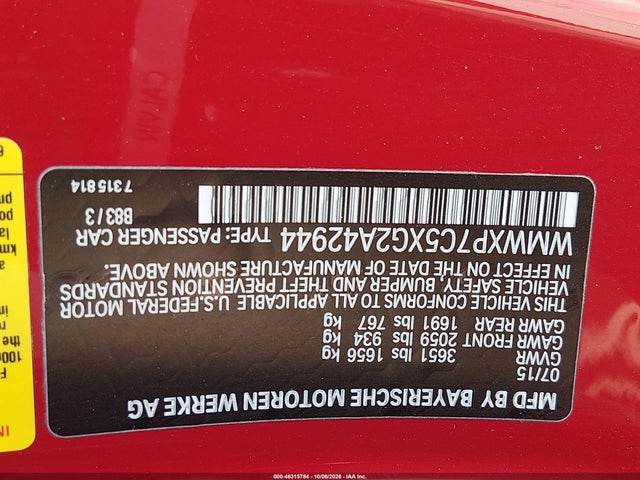 Продаж на аукціоні авто 2016 Mini Hardtop Cooper S, vin: WMWXP7C5XG2A42944, номер лоту: 46315784