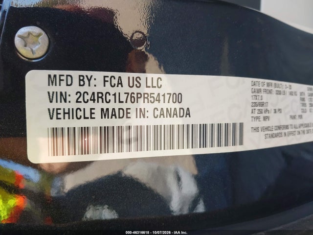 Продажа на аукционе авто 2023 Chrysler Pacifica Hybrid Touring L, vin: 2C4RC1L76PR541700, номер лота: 46316618
