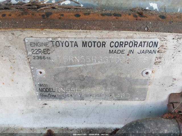 Aukcja sprzedaży 1986 Toyota Pickup Cab Chassis Rn55, vin: JT5RN55R3G7000178, numer aukcji: 46317301