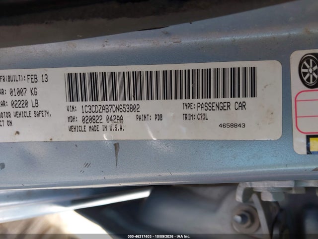 Aukcja sprzedaży 2013 Dodge Avenger Se, vin: 1C3CDZAB7DN653802, numer aukcji: 46317403