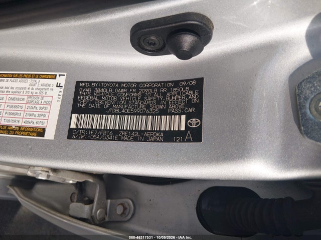 46317531 :رقم المزاد ، JTDBL40E599076325 vin ، 2009 Toyota Corolla Le مزاد بيع