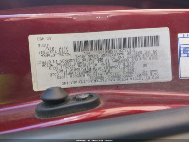 Aukcja sprzedaży 2004 Toyota Sienna Le, vin: 5TDZA23CX4S050736, numer aukcji: 46317767