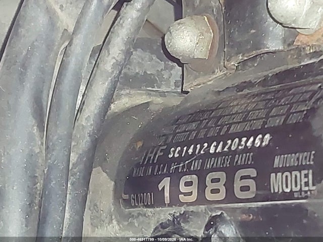 Aukcja sprzedaży 1986 Honda Gl1200 I, vin: 1HFSC1412GA203460, numer aukcji: 46317799