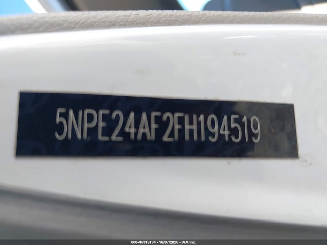 46318194 :رقم المزاد ، 5NPE24AF2FH194519 vin ، 2015 Hyundai Sonata Se مزاد بيع
