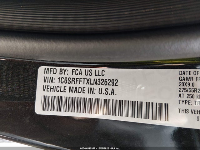 Продаж на аукціоні авто 2020 Ram 1500 Big Horn  4x4 5'7 Box, vin: 1C6SRFFTXLN326292, номер лоту: 46319387