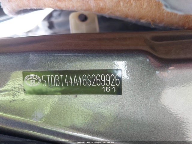 46319393 :رقم المزاد ، 5TDBT44A46S269926 vin ، 2006 Toyota Sequoia Sr5 V8 مزاد بيع