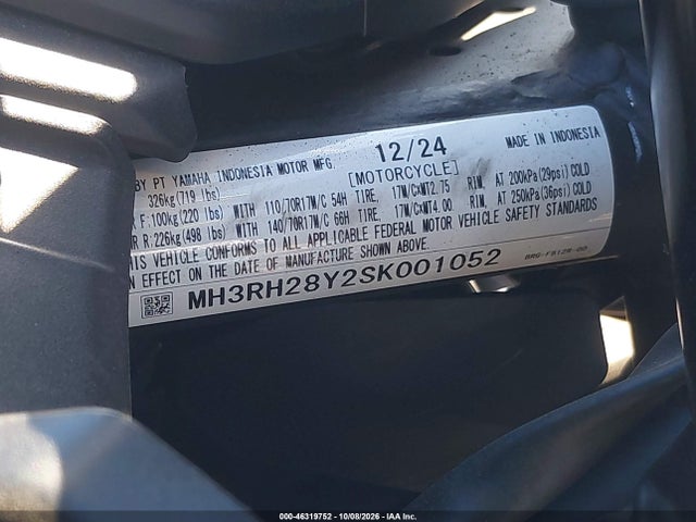 Yamaha Mtn320 Ac 2025 MH3RH28Y2SK001052 Image 10