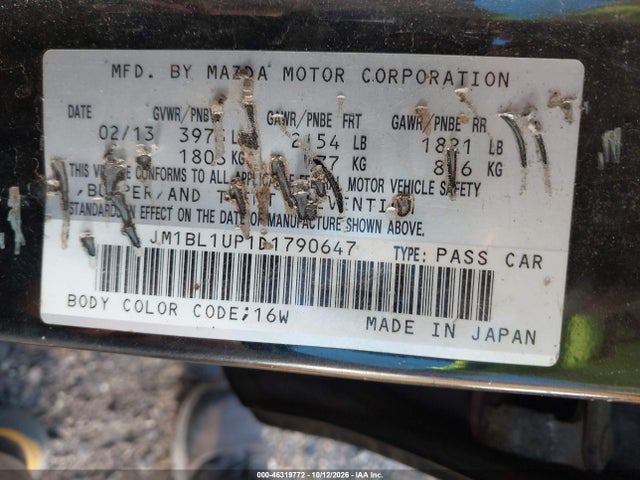 Продаж на аукціоні авто 2013 Mazda Mazda3 I Sport, vin: JM1BL1UP1D1790647, номер лоту: 46319772