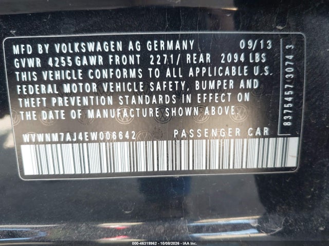 WVWNM7AJ4EW006642 Volkswagen Golf 2.0l Tdi