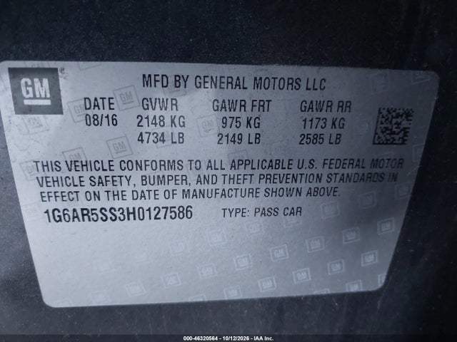 Cadillac CTS LUXURY 2017 1G6AR5SS3H0127586 Image 9