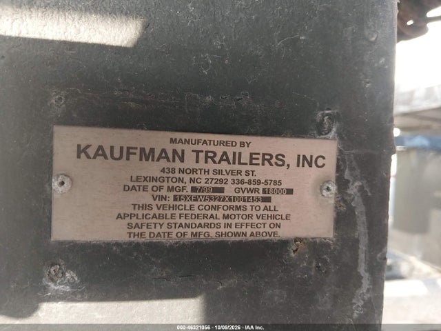 Aukcja sprzedaży 1999 Kaufman Trailers Trailer, vin: 15XFW5327X1001453, numer aukcji: 46321056