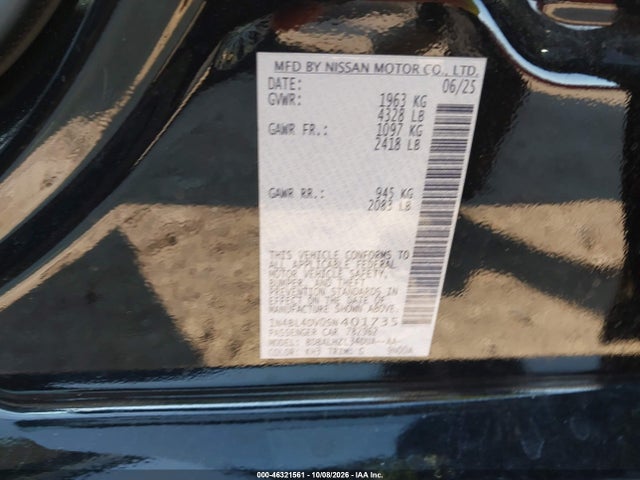 1N4BL4DV0SN401735 Nissan Altima Sv Fwd