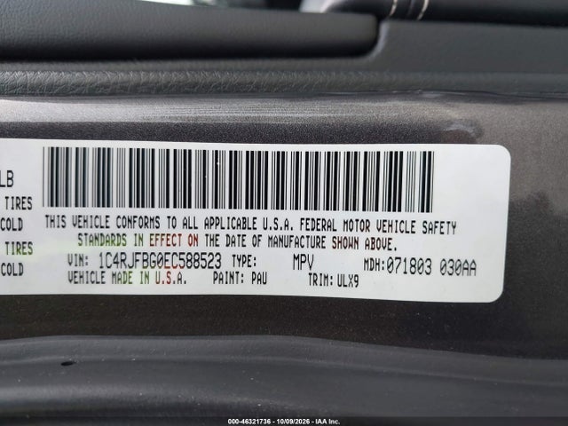 1C4RJFBG0EC588523 Jeep Grand Cherokee Limited