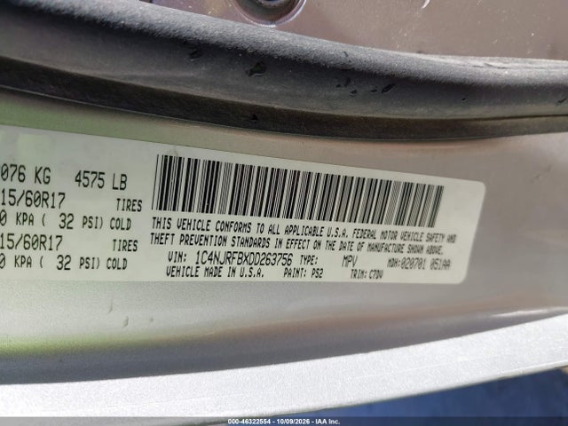 Aukcja sprzedaży 2013 Jeep Patriot Latitude, vin: 1C4NJRFBXDD263756, numer aukcji: 46322554