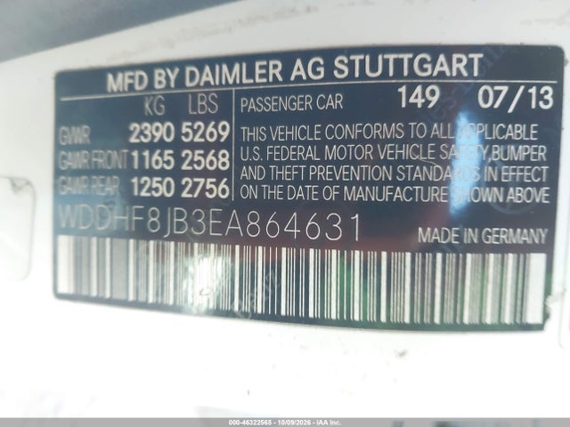 Продаж на аукціоні авто 2014 Mercedes-benz E 350 4matic, vin: WDDHF8JB3EA864631, номер лоту: 46322565