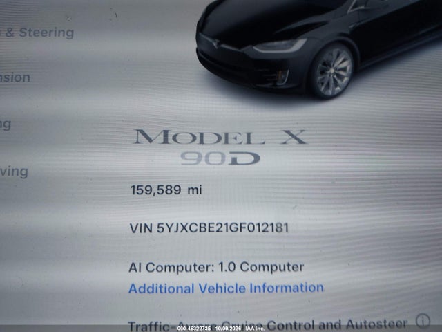 Tesla Model X 60d/70d/75d/90d/p100d 2016 5YJXCBE21GF012181 Image 15
