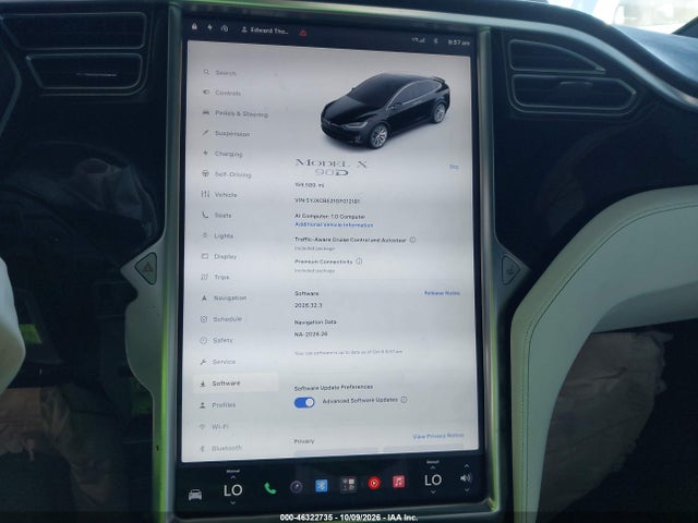 Tesla Model X 60d/70d/75d/90d/p100d 2016 5YJXCBE21GF012181 Image 7