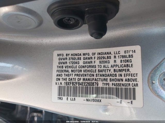 Honda CIVIC EX 2014 19XFB2F84EE260879 Image 9