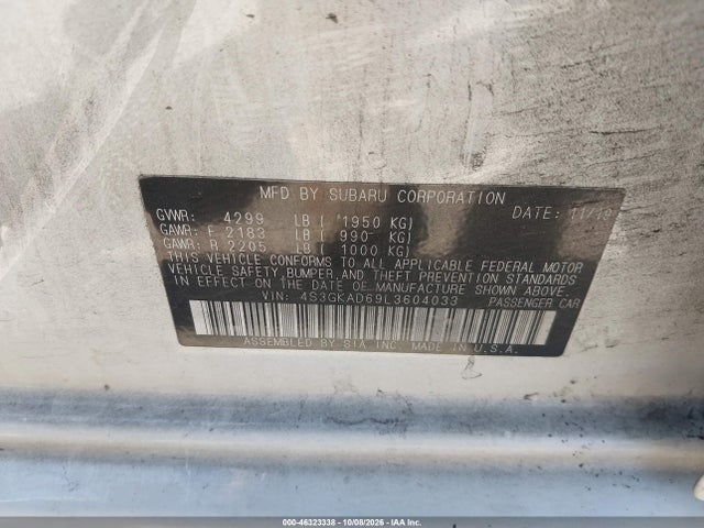 Subaru Impreza Premium 2020 4S3GKAD69L3604033 Image 9