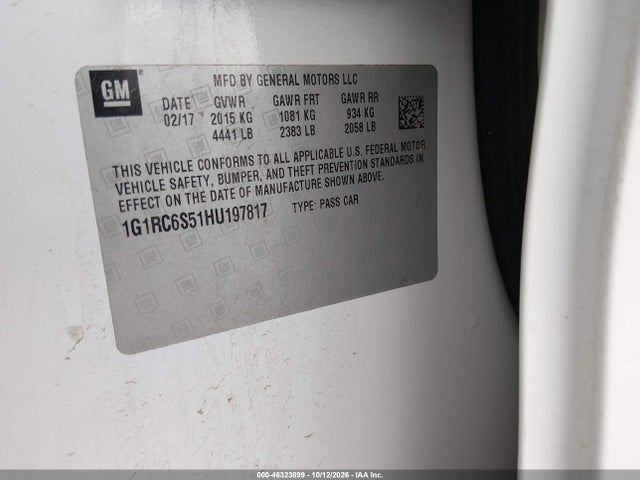Chevrolet VOLT LT 2017 1G1RC6S51HU197817 Image 9