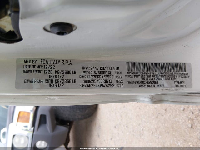 RAM Promaster City Cargo Van 2022 ZFBHRFAB3N6Y50093 Image 8