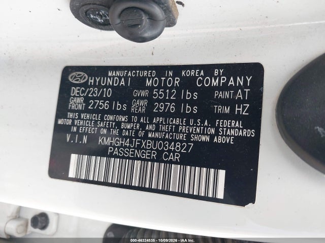 Продаж на аукціоні авто 2011 Hyundai Equus Ultimate, vin: KMHGH4JFXBU034827, номер лоту: 46324535