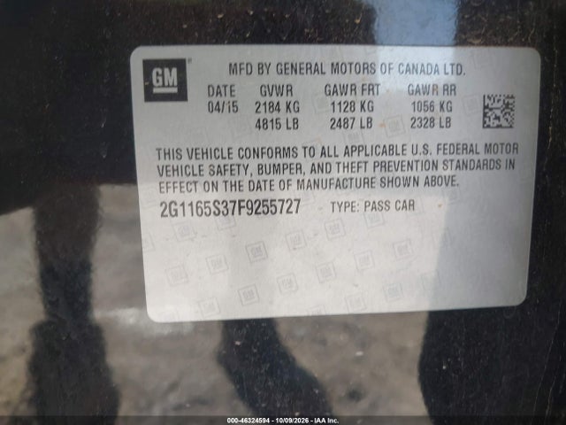 2G1165S37F9255727 Chevrolet IMPALA 2LZ