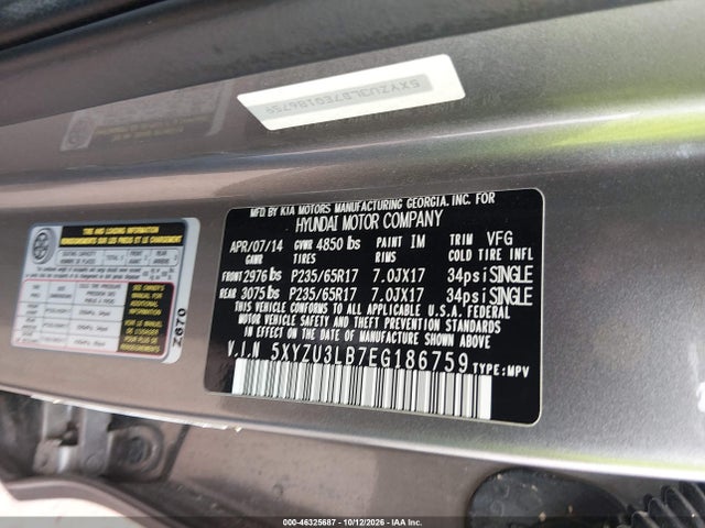 Продаж на аукціоні авто 2014 Hyundai Santa Fe Sport 2.4l, vin: 5XYZU3LB7EG186759, номер лоту: 46325687