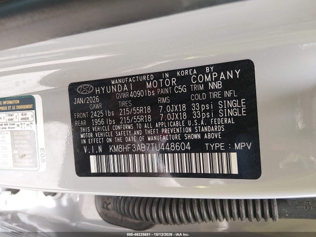 KM8HF3AB7TU448604 Hyundai Kona Sel Sport