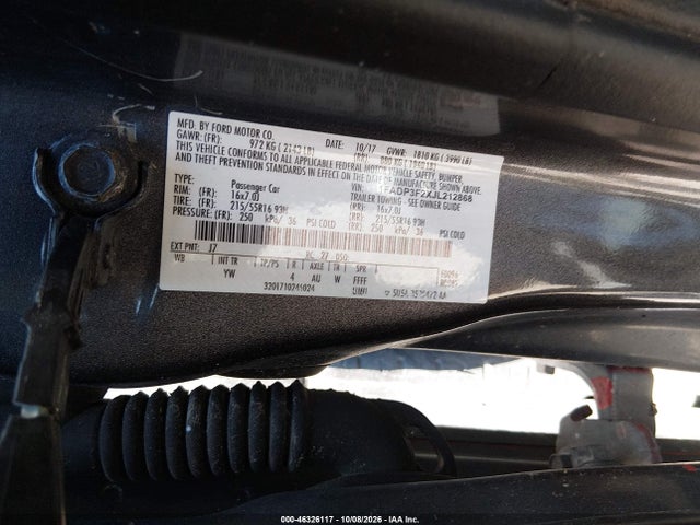 46326117 :رقم المزاد ، 1FADP3F2XJL212868 vin ، 2018 Ford Focus Se مزاد بيع