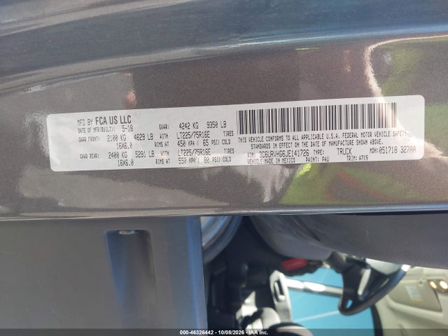 Aukcja sprzedaży 2018 Ram Promaster 3500 High Roof 159 Wb, vin: 3C6URVHG6JE141726, numer aukcji: 46326442