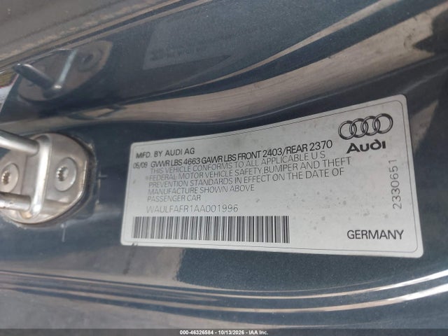 Продажа на аукционе авто 2010 Audi A5 2.0t Premium, vin: WAULFAFR1AA001996, номер лота: 46326584