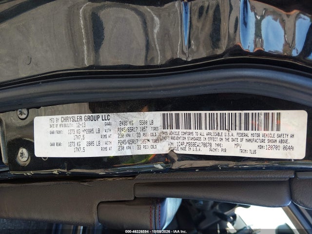 Aukcja sprzedaży 2014 Jeep Cherokee Trailhawk, vin: 1C4PJMBS8EW178678, numer aukcji: 46326594