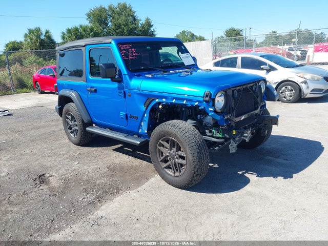 2025 Jeep Wrangler 2-door Sport S 4x4 მანქანა იყიდება აუქციონზე, vin: 1C4PJXAN1SW506712, აუქციონის ნომერი: 46326839