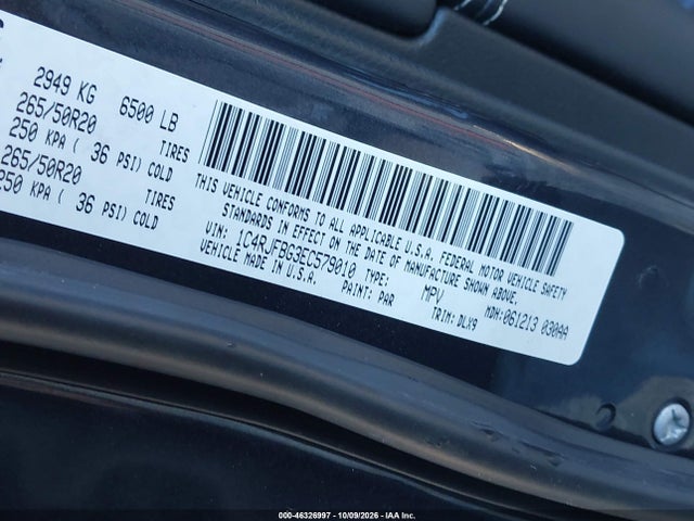 Aukcja sprzedaży 2014 Jeep Grand Cherokee Limited, vin: 1C4RJFBG3EC579010, numer aukcji: 46326997