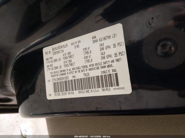Aukcja sprzedaży 2006 Dodge Ram 1500 St, vin: 1D7HU18N56S541853, numer aukcji: 46328197