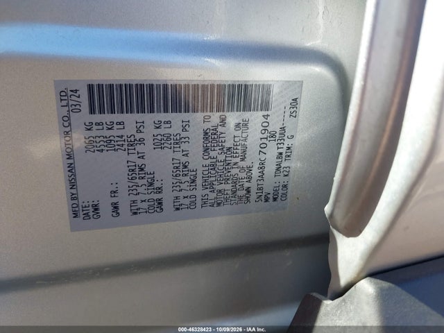 Продажа на аукционе авто 2024 Nissan Rogue S Fwd, vin: 5N1BT3AA8RC701904, номер лота: 46328423