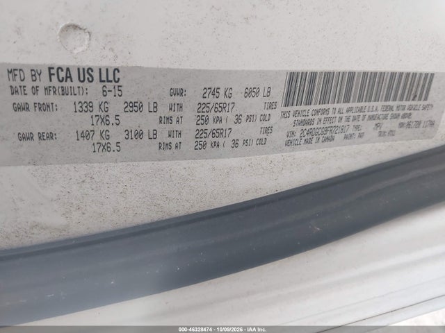 Продаж на аукціоні авто 2015 Dodge Grand Caravan Sxt, vin: 2C4RDGCG9FR721817, номер лоту: 46328474