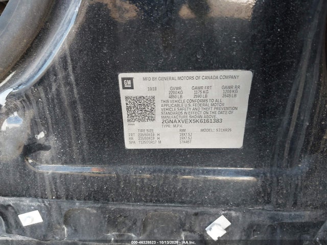 2GNAXVEX5K6161383 Chevrolet EQUINOX LT