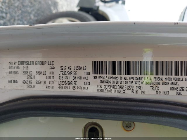 Aukcja sprzedaży 2010 Dodge Ram 3500 Slt, vin: 3D73M4CL5AG151272, numer aukcji: 46328872