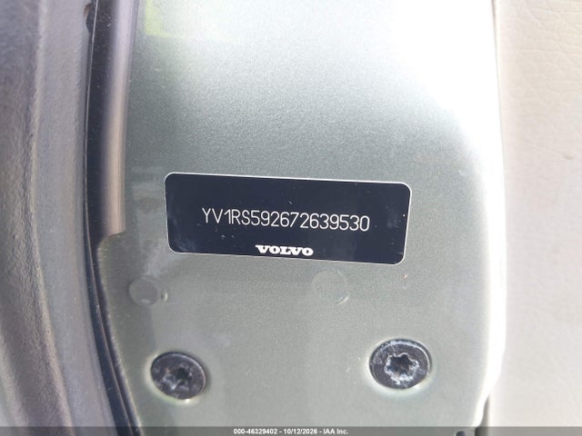 2007 Volvo S60 2.5t მანქანა იყიდება აუქციონზე, vin: YV1RS592672639530, აუქციონის ნომერი: 46329402