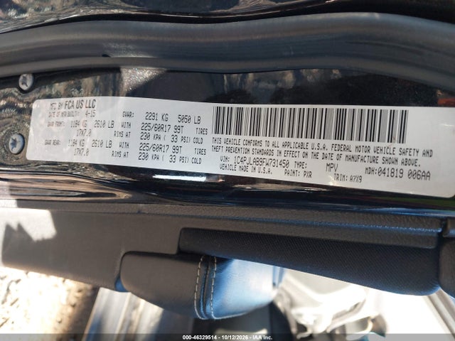 2015 Jeep Cherokee Sport მანქანა იყიდება აუქციონზე, vin: 1C4PJLAB9FW731450, აუქციონის ნომერი: 46329514