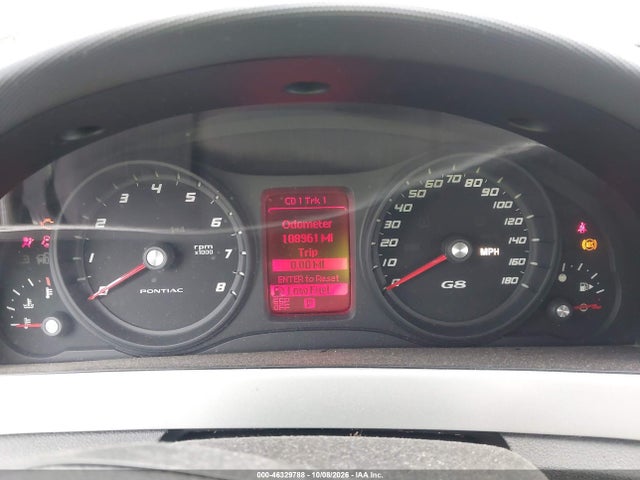 2009 Pontiac G8 Gt მანქანა იყიდება აუქციონზე, vin: 6G2EC57Y39L232150, აუქციონის ნომერი: 46329788