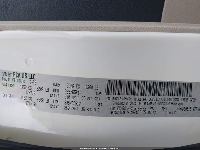 Chrysler Pacifica Hybrid Limited 2020 2C4RC1N7XLR199482 Image 9