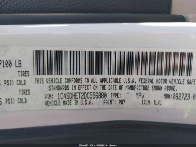 Aukcja sprzedaży 2013 Dodge Durango Citadel, vin: 1C4SDHET2DC556880, numer aukcji: 46331209