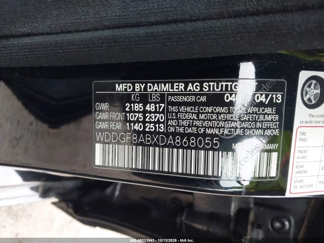 Aukcja sprzedaży 2013 Mercedes-benz C 300 Luxury 4matic, vin: WDDGF8ABXDA868055, numer aukcji: 46331943