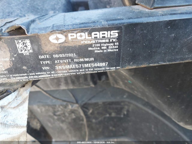 Aukcja sprzedaży 2021 Polaris Ranger 570 Premium, vin: 3NSMAE571ME544987, numer aukcji: 46332605