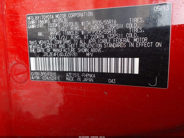 Aukcja sprzedaży 2013 Scion Xb, vin: JTLZE4FE6DJ039781, numer aukcji: 46332866