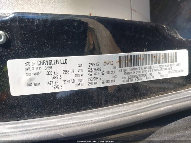 Aukcja sprzedaży 2009 Dodge Grand Caravan Sxt, vin: 2D8HN54129R664146, numer aukcji: 46332967