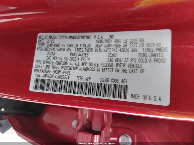 Продаж на аукціоні авто 2026 Mazda Cx-50 2.5 S Premium, vin: 7MMVABDL8TN602574, номер лоту: 46333456